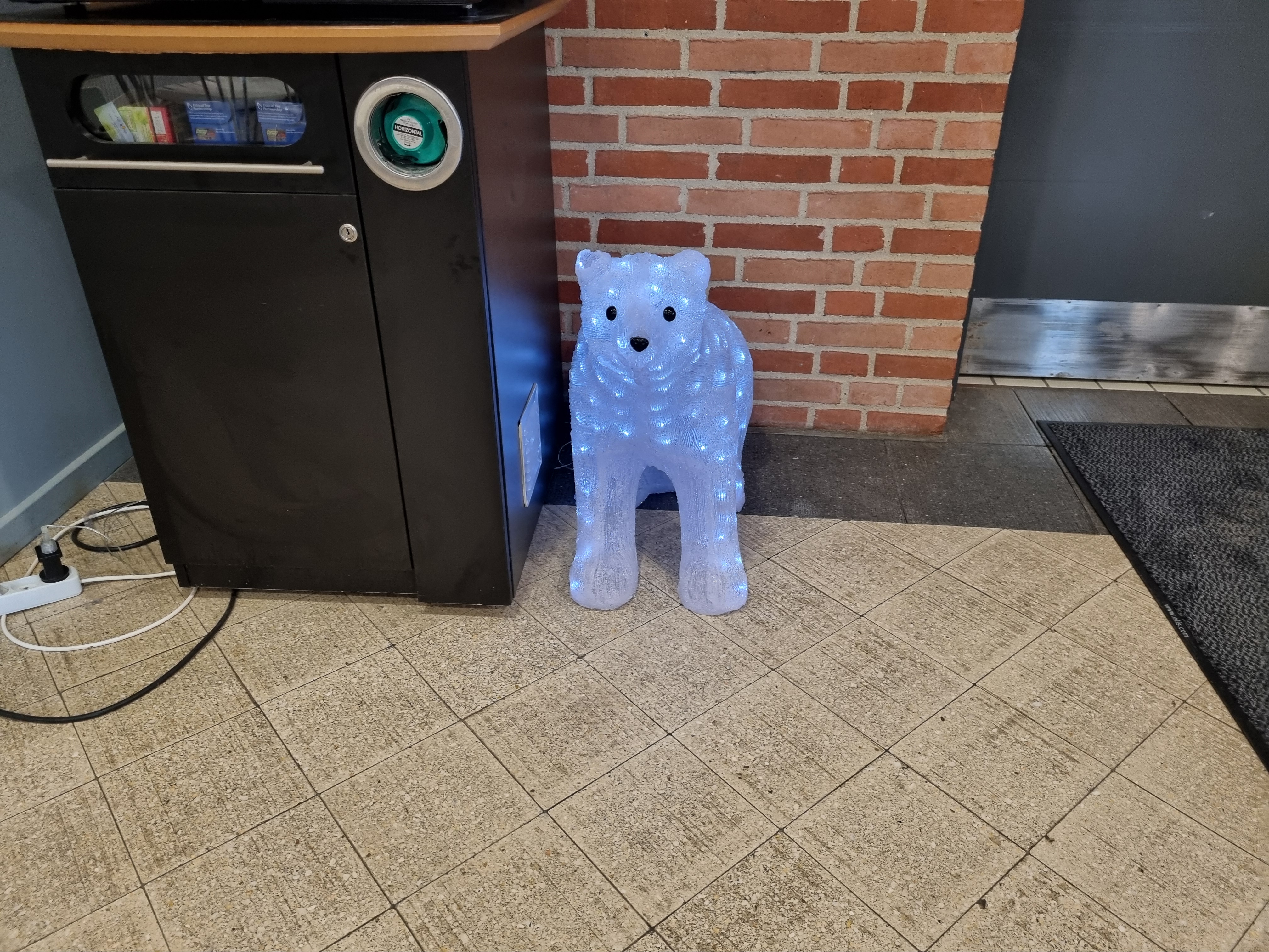 Illustration Isbjørn med lys udstilling