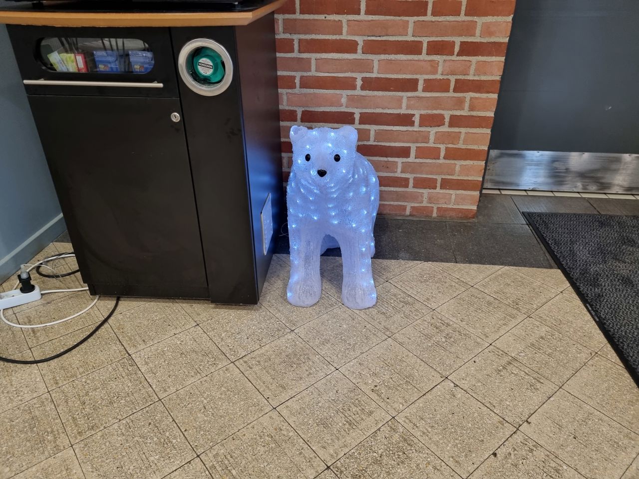 Illustration Isbjørn med lys udstilling