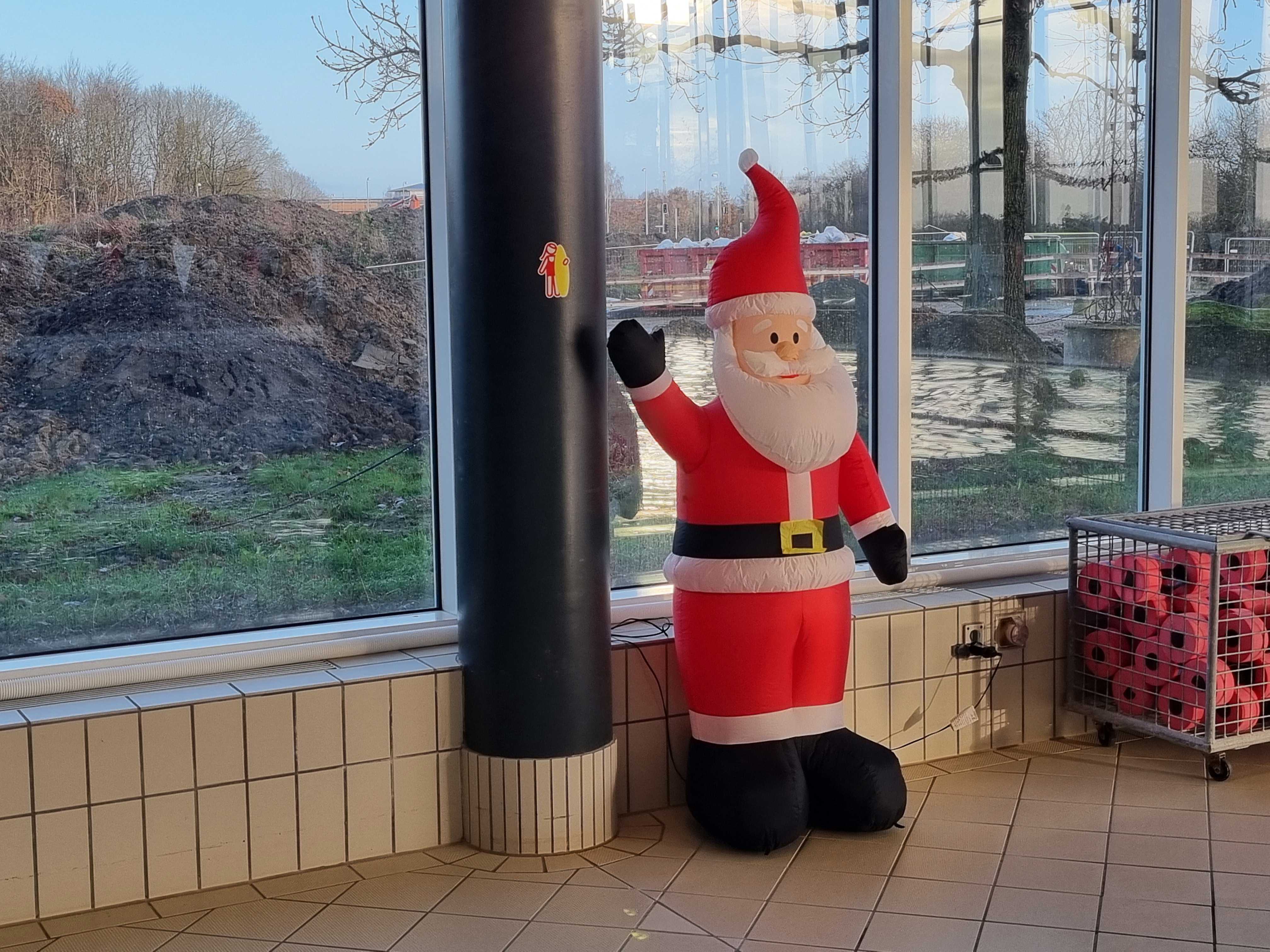 Illustration oppustelig julemand