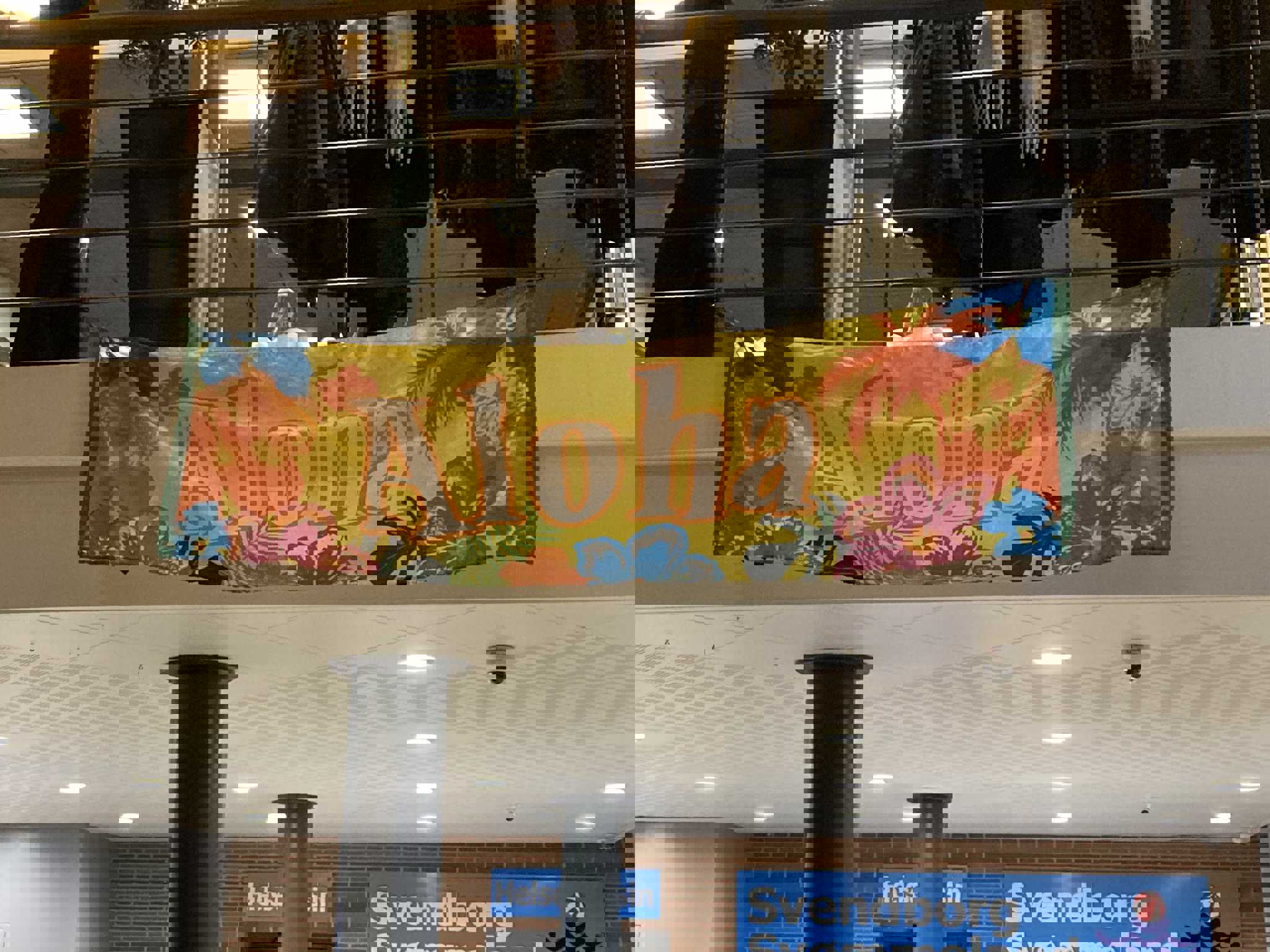 Illustration banner med teksten 'Aloha'