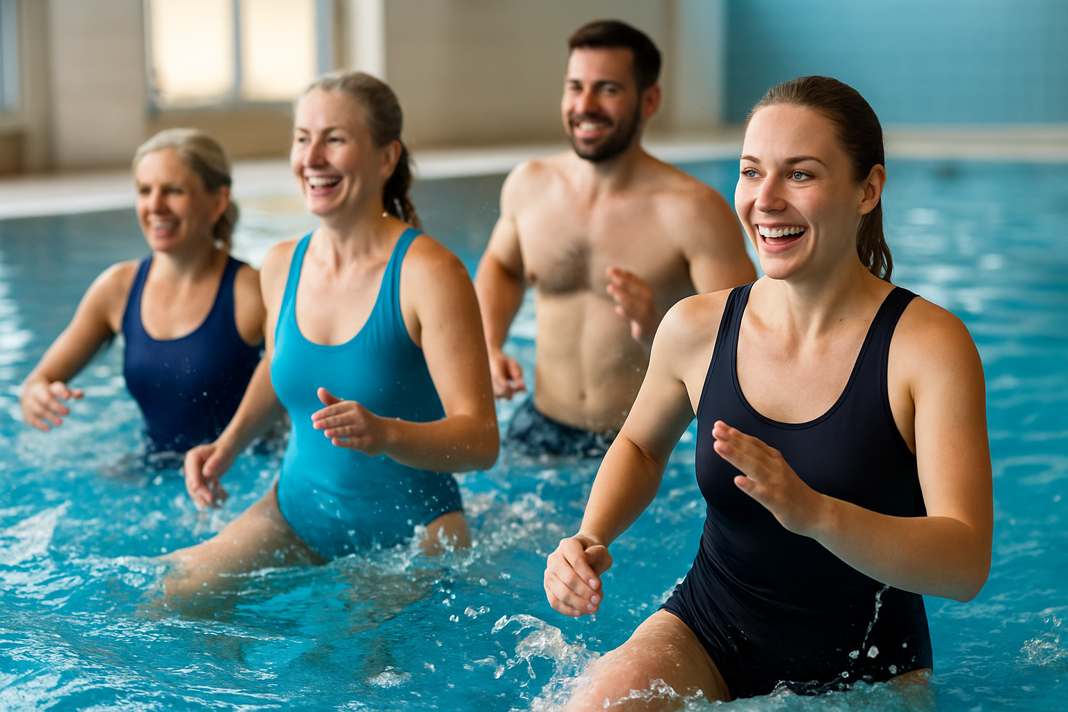 Illustration træning i vand