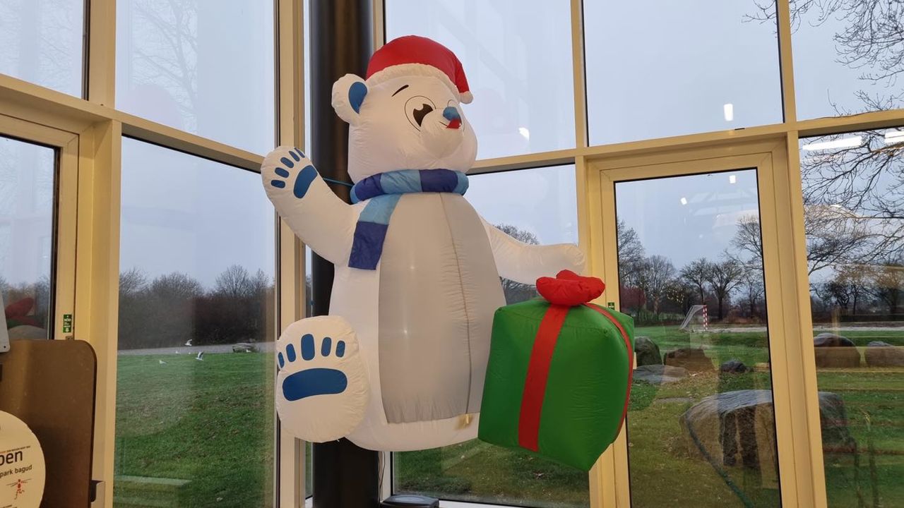 Illustration oppustelig isbjørn