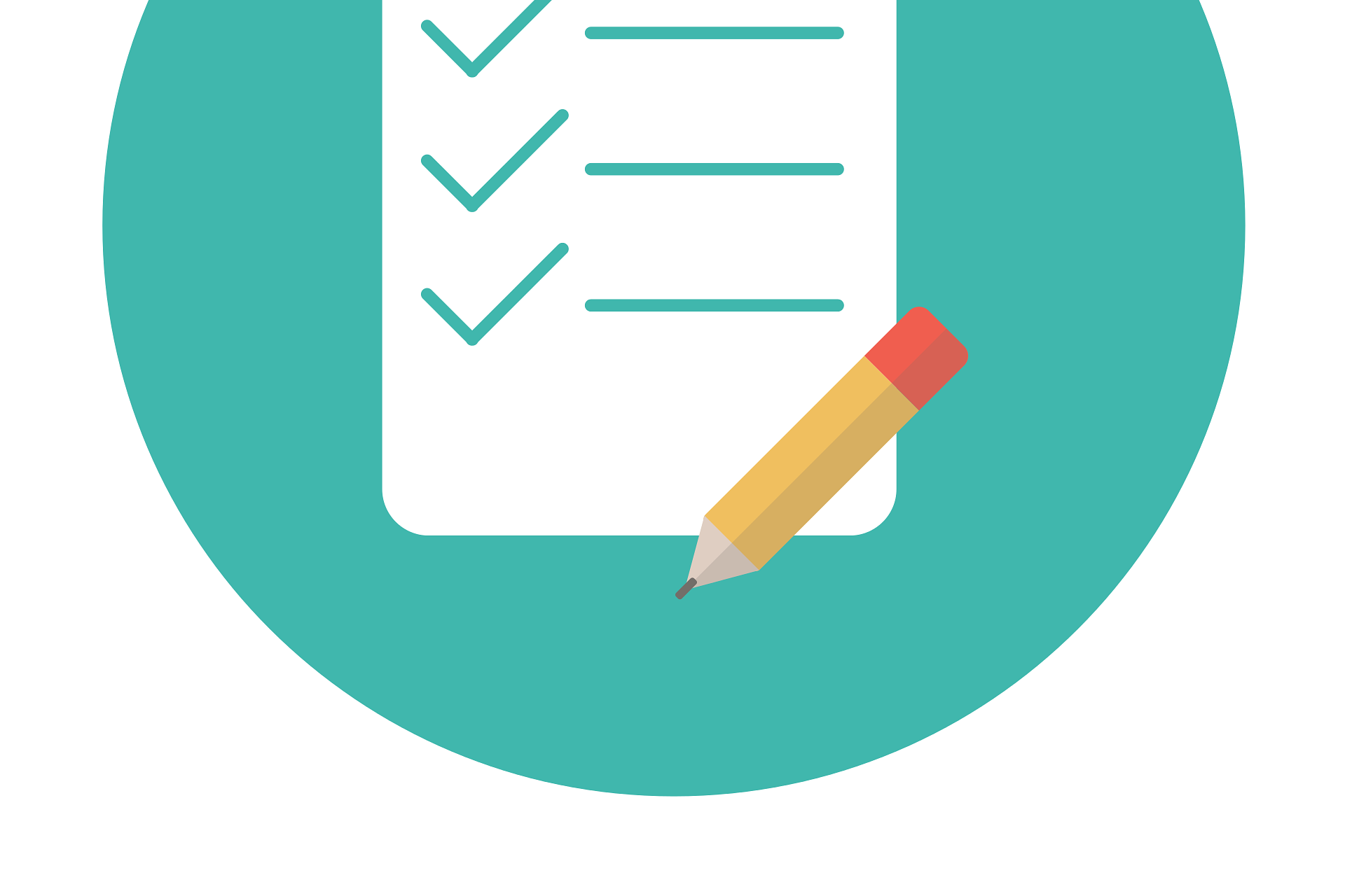 Illustration blyant der skriver